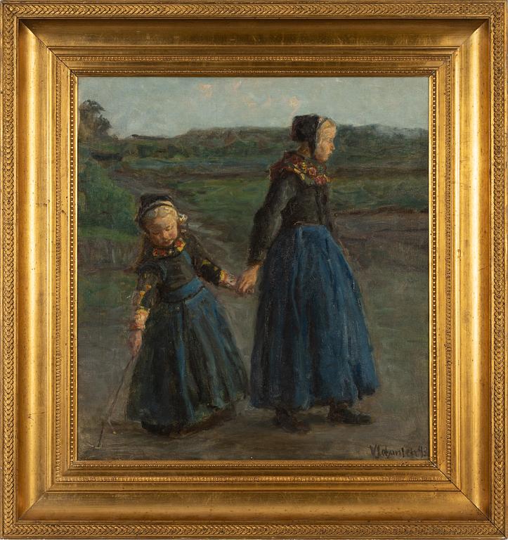 Viggo Johansen, oil on canvas, singed and dated -93.