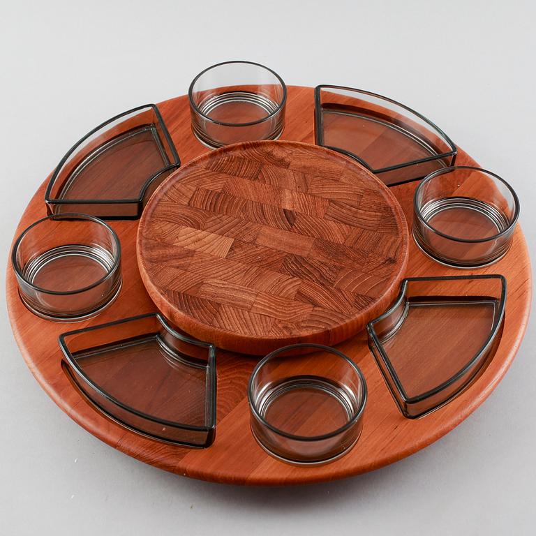 ROTERBAR SERVERINGSBRICKA, sk Lazy Suzan, Digsmed, Danmark, 1960-tal.