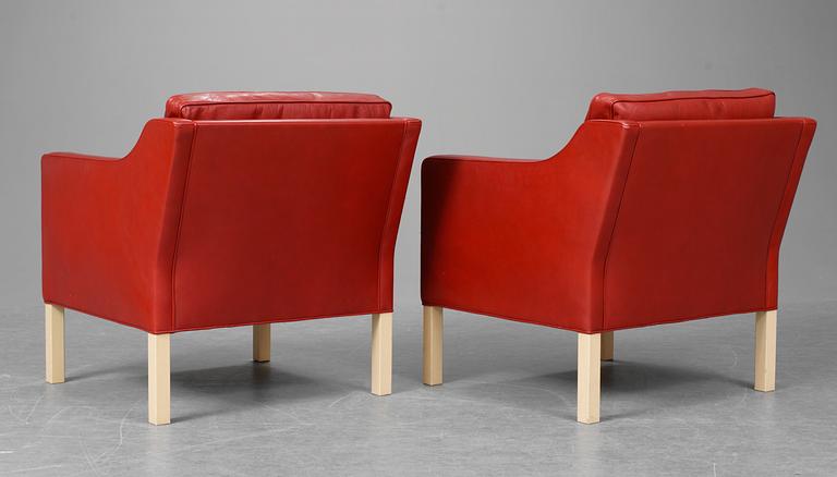 A pair of Borge Mogensen armchairs, Frederica Stolefabrik, Denmark.