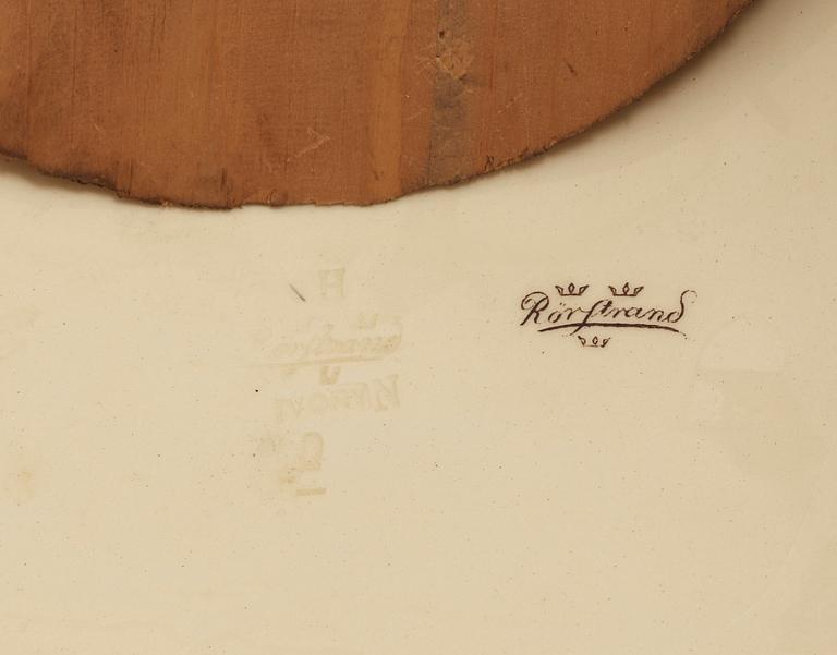 PIEDESTAL, majolika, nyrenässans, Rörstrand, 1800-talets slut.