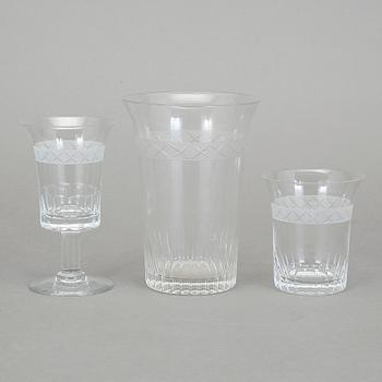 GLASSERVISDELAR, 20 st, Gerda Strömberg, Eda Glasbruk, 1930-tal.