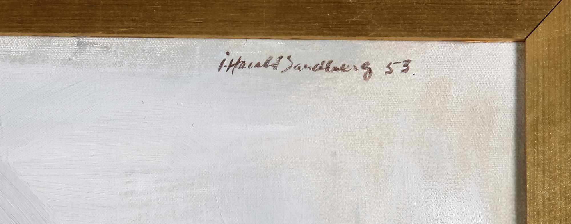 SANDBERG, HARALD, olja på duk. Sign och dat -53.