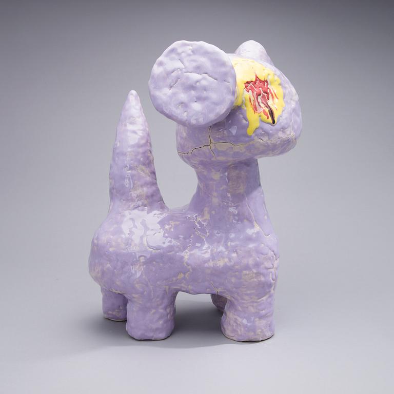 JASMIN ANOSCHKIN, A CERAMIC SCULPTURE. Purple koala.