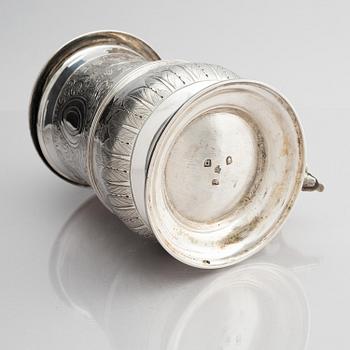 John Moore, dryckeskanna, silver, London 1759.