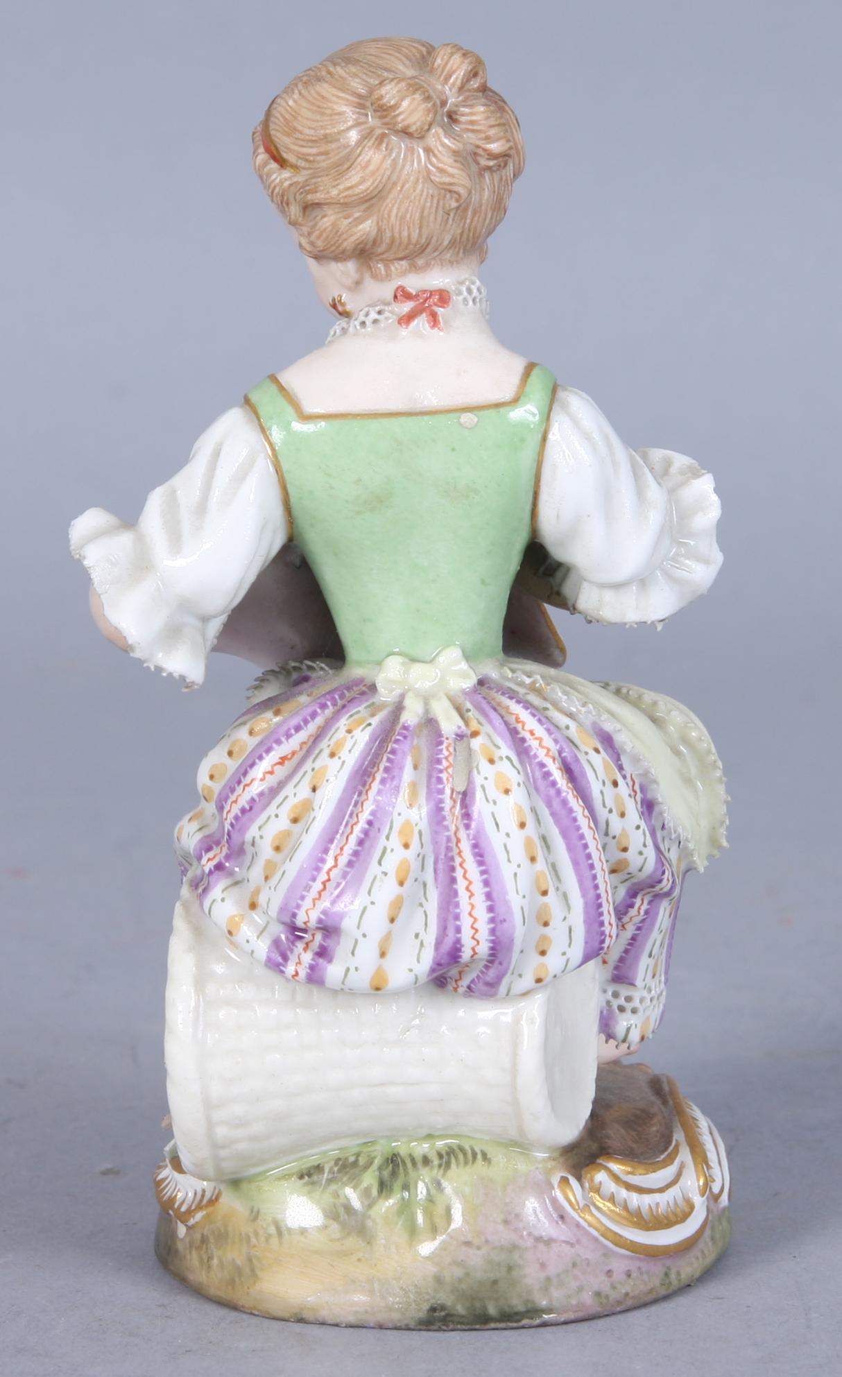 FIGURIN, porslin, Meissen.