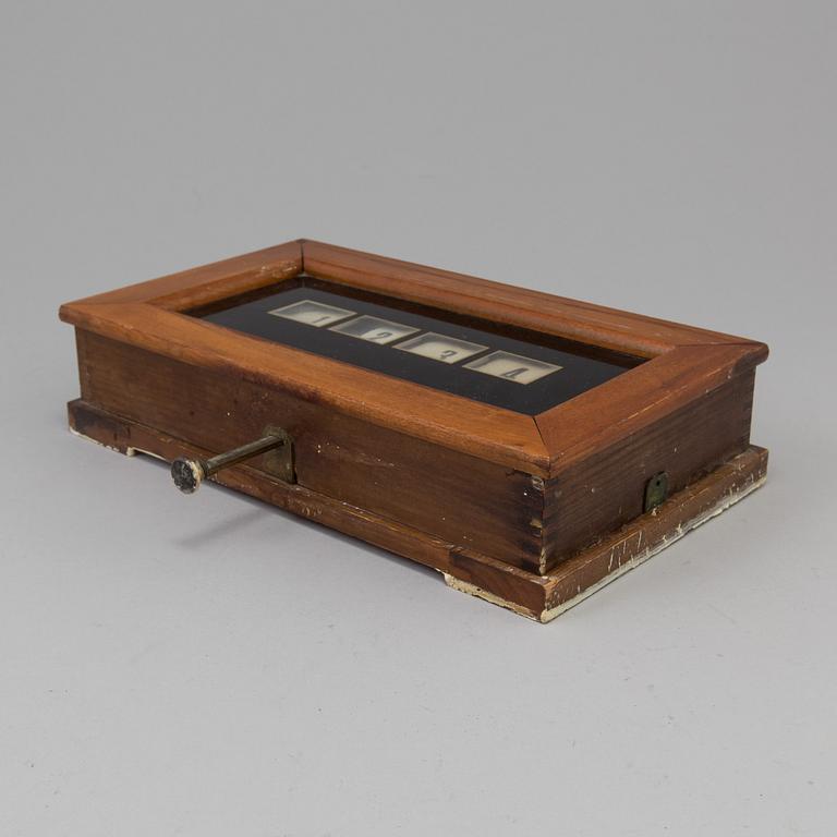 A 20th century servants bell box for four rooms.