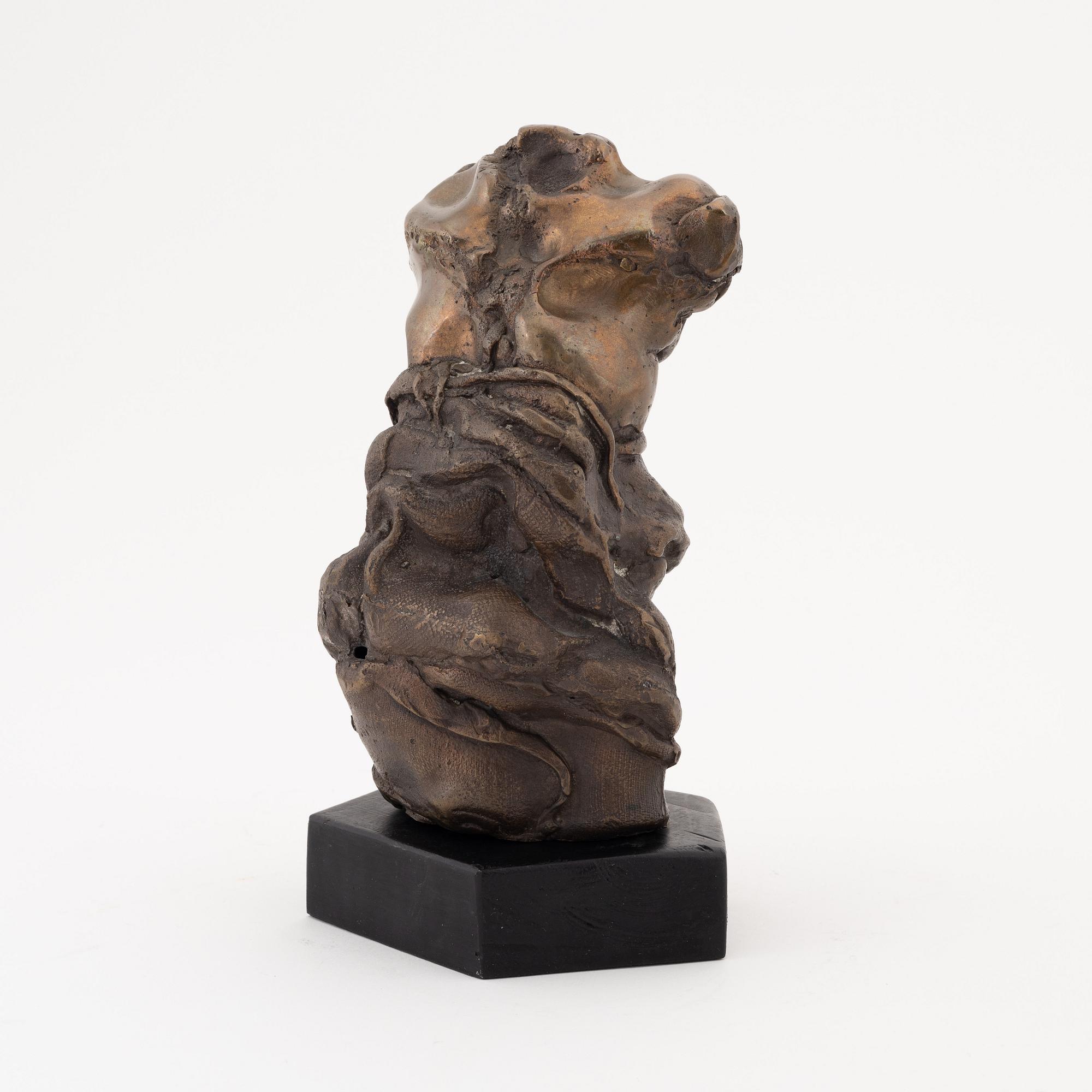 Wieslaw Janasz, a bronze sculpture, signed on wooden base.
