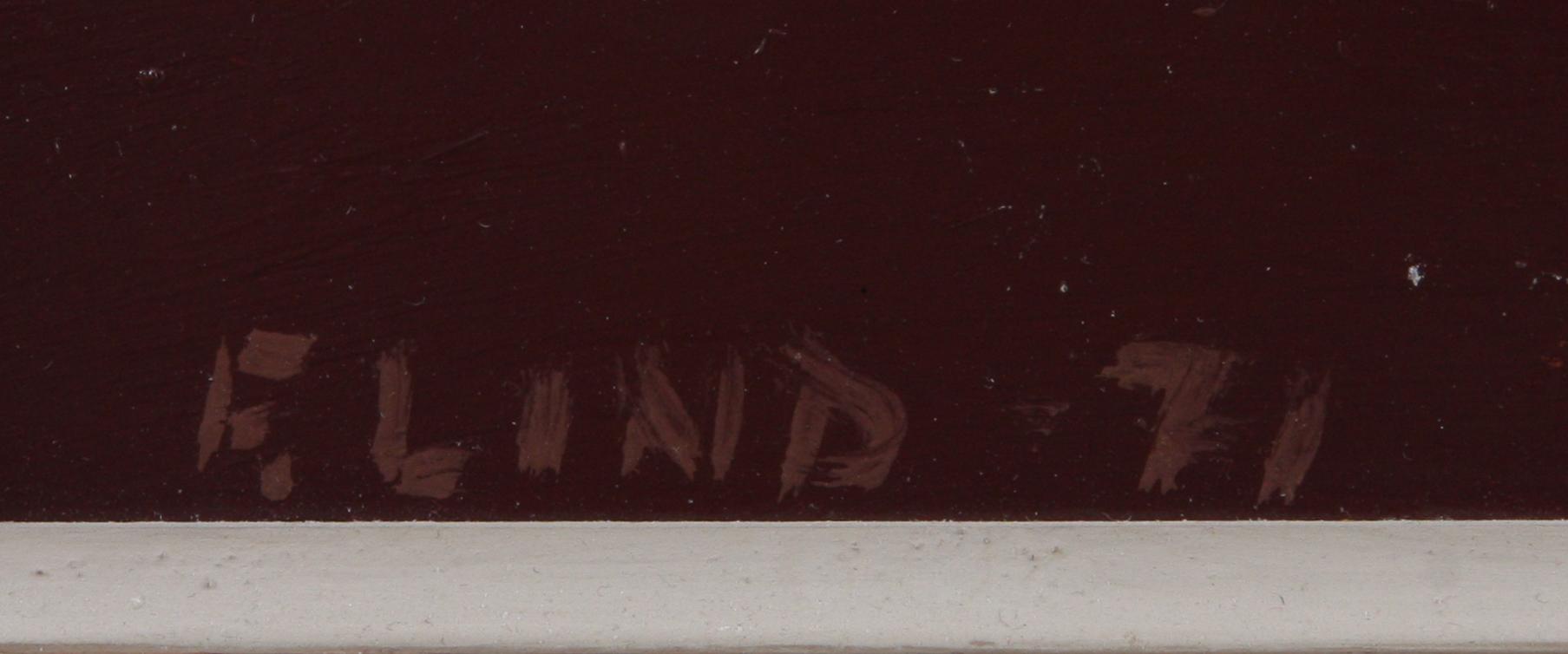 FOLKE LIND, olja på masonitpannå, sign o dat 1971.