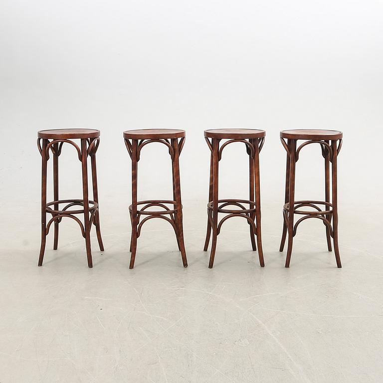 Bar stools, 4 pcs, 20th century.