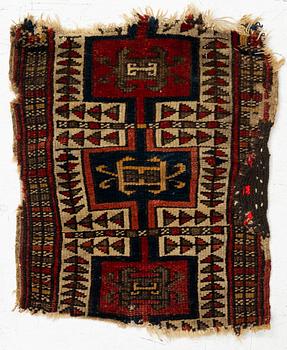 Antique Yastik fragment, central Anatolia, approx. 47 x 40 cm.