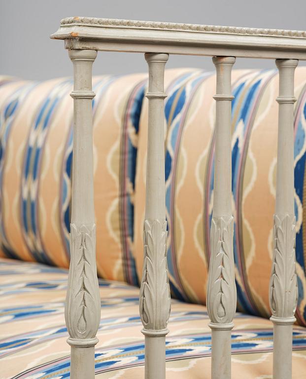 A late gustavian sofa, Stockholm, late 18th century.