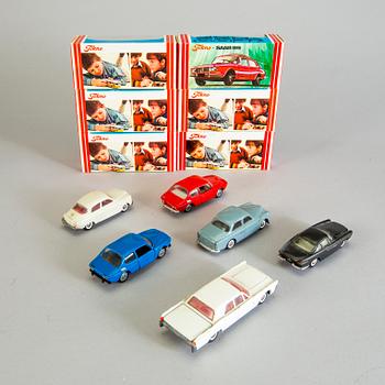 A lot of 12 Tekno cars, Denmark, 1960s.