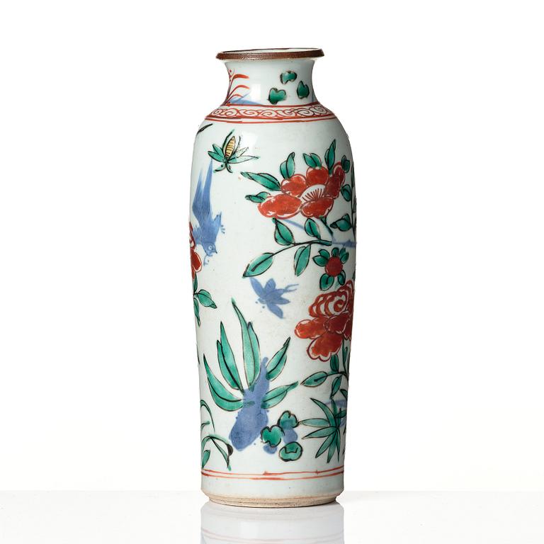 A wucai Transitional sleeve vase, 17th Century.