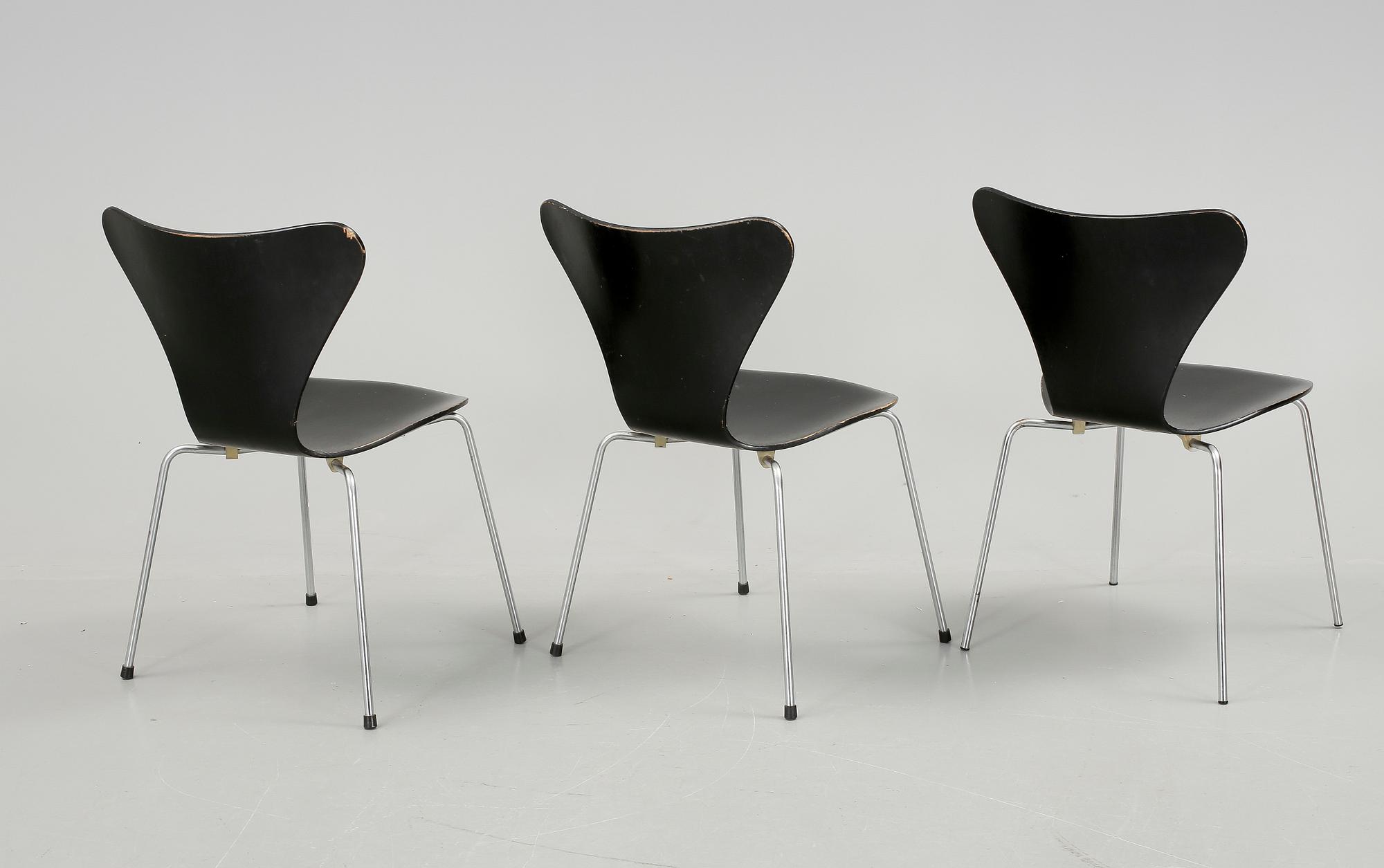 STOLAR, 3 st, "Sjuan", Arne Jacobsen, Fritz Hansen.
