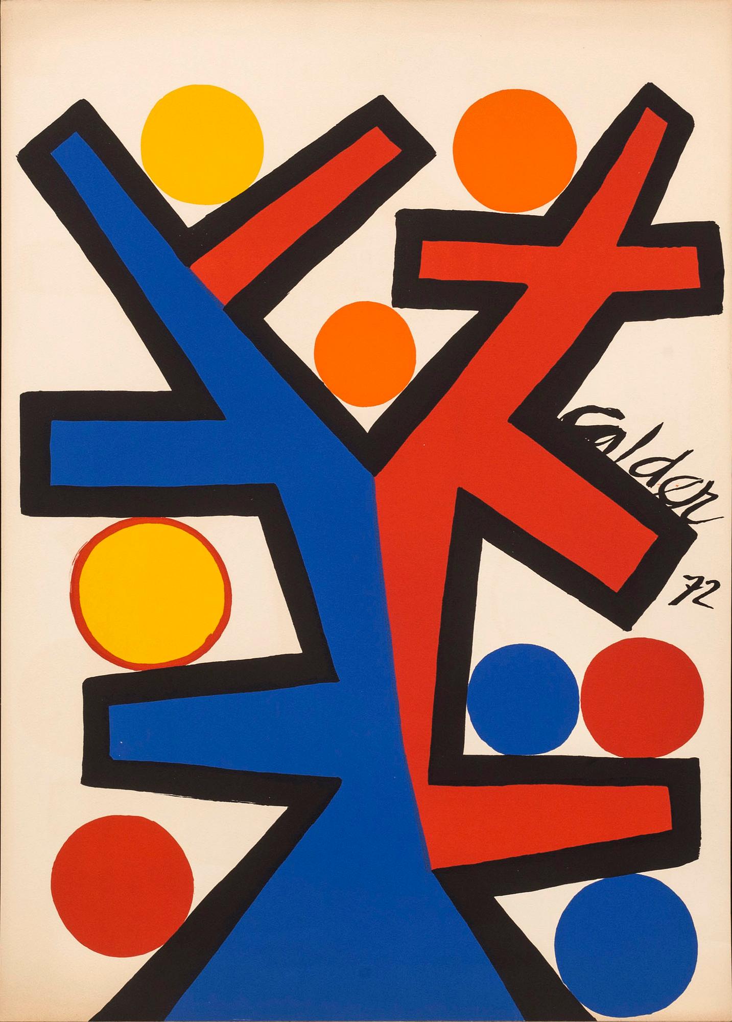 ALEXANDER CALDER, efter, litografisk affisch, signerad och daterad i tryck -72.