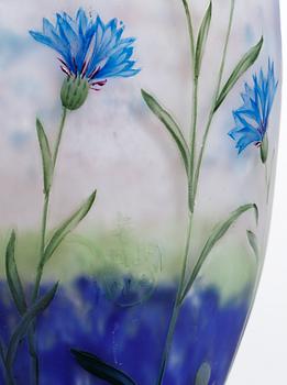 A Daum Art Nouveau cameo glass vase, Nancy, France.