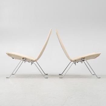 Poul Kjaerholm, "PK 22", fåtöljer, ett par, edition E Kold Christensen, Danmark.