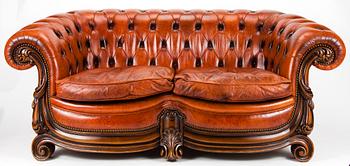 SOFFA, Chesterfield-stil, Mellaneuropa, 1900-talets slut.