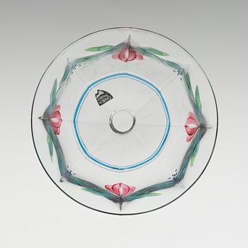 EVA ENGLUND, champagnekupor + skål, 9 delar, "Maja", Orrefors, sent 1900-tal.