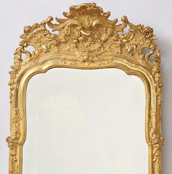 A Swedish Rococo mirror.