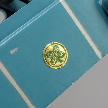 Four wood and plastic toys, Brio and Luck, Sweden, mid 20th century.