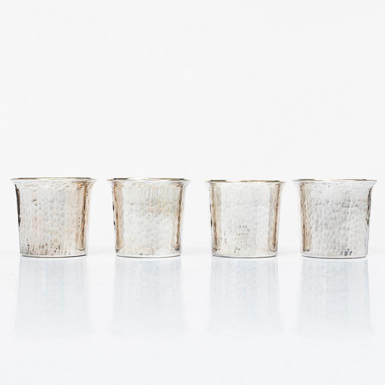 Lennart Råström, Four silver cups, CG Råström, Stockholm 1987.
