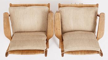 Hans J. Wegner, fåtöljer, ett par, CH27, Carl Hansen & Søn, Danmark 1950-60-tal.