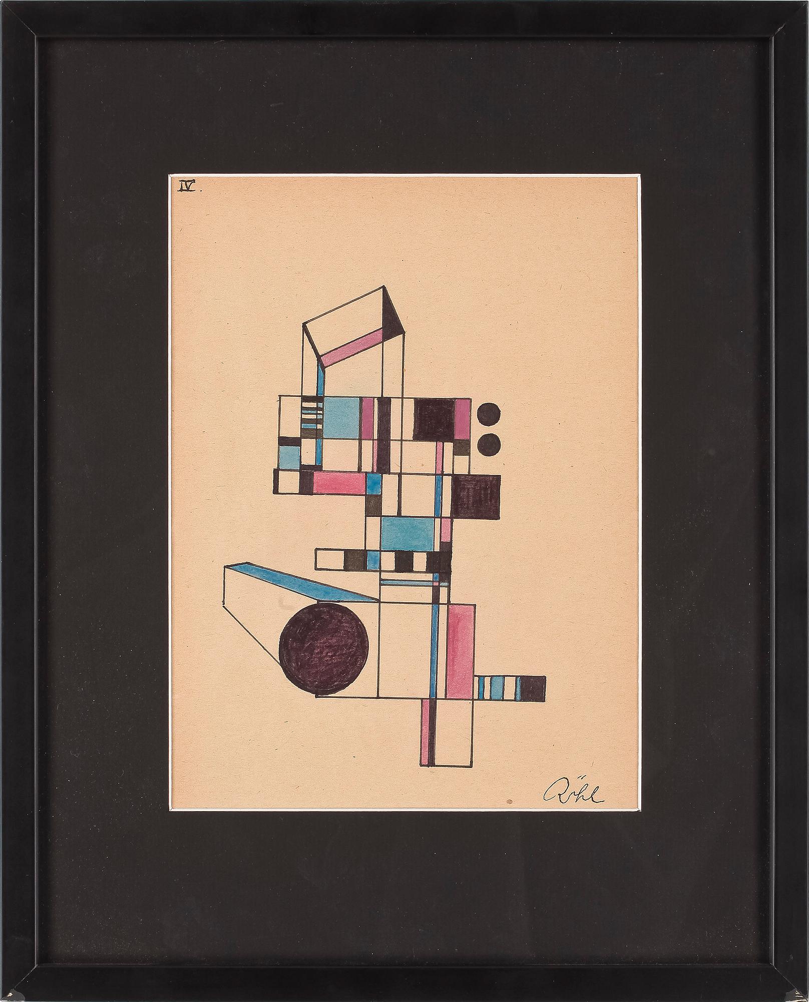 KARL PETER RÖHL, akvarell. Sign.