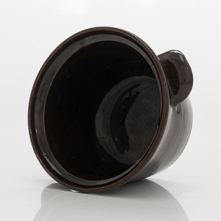 Marita Lybeck, plates, 2 pcs "Koto" and a bowl, red clay, signed ML KERA.