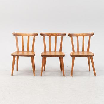 Nordiska Kompaniet, a set of three 'Ekerö' pine chairs, 1930's/40's.
