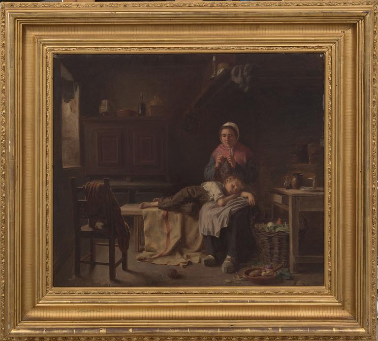 AXEL GUSTAV HERTZBERG, olja på duk. Signerad och daterad 1868.
