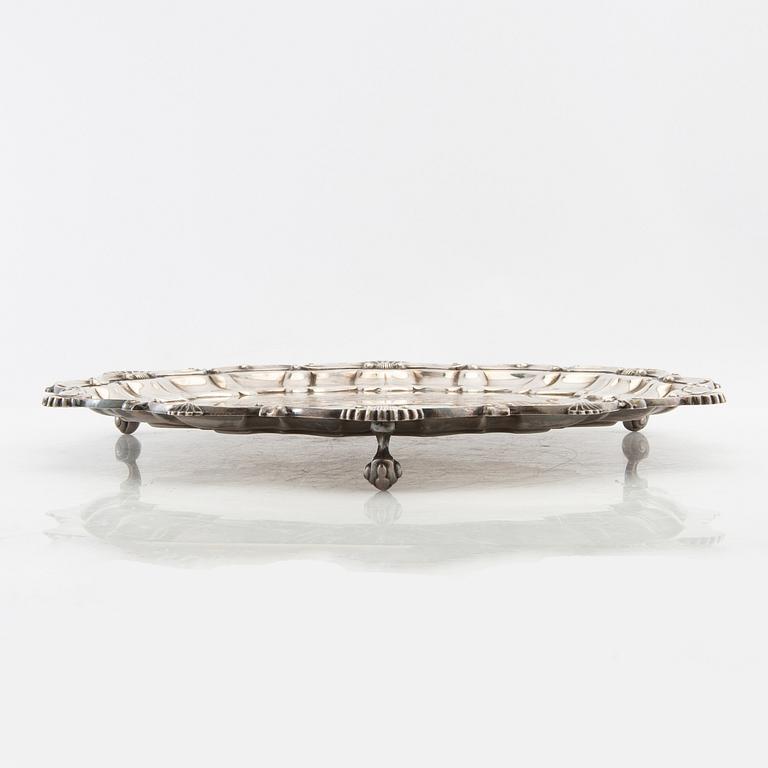 Trays 3 pcs, including England, silver-plated, first half of the 20th century.