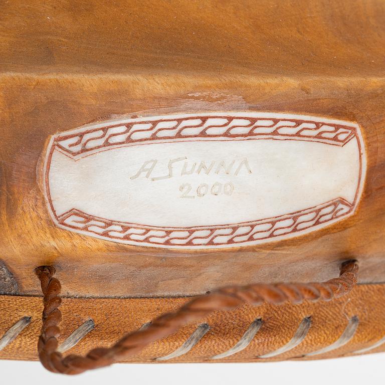 Anders Sunna, Drum, Goavddis, signed and dated year 2000.