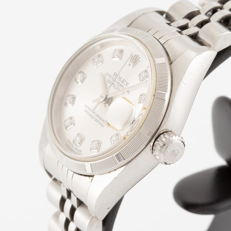 Rolex, Oyster Perpetual, Datejust, "Diamond Dial", wristwatch, 26 mm.