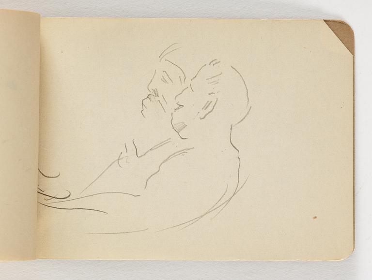 Lotte Laserstein, 10 små skissblock med teckningar.