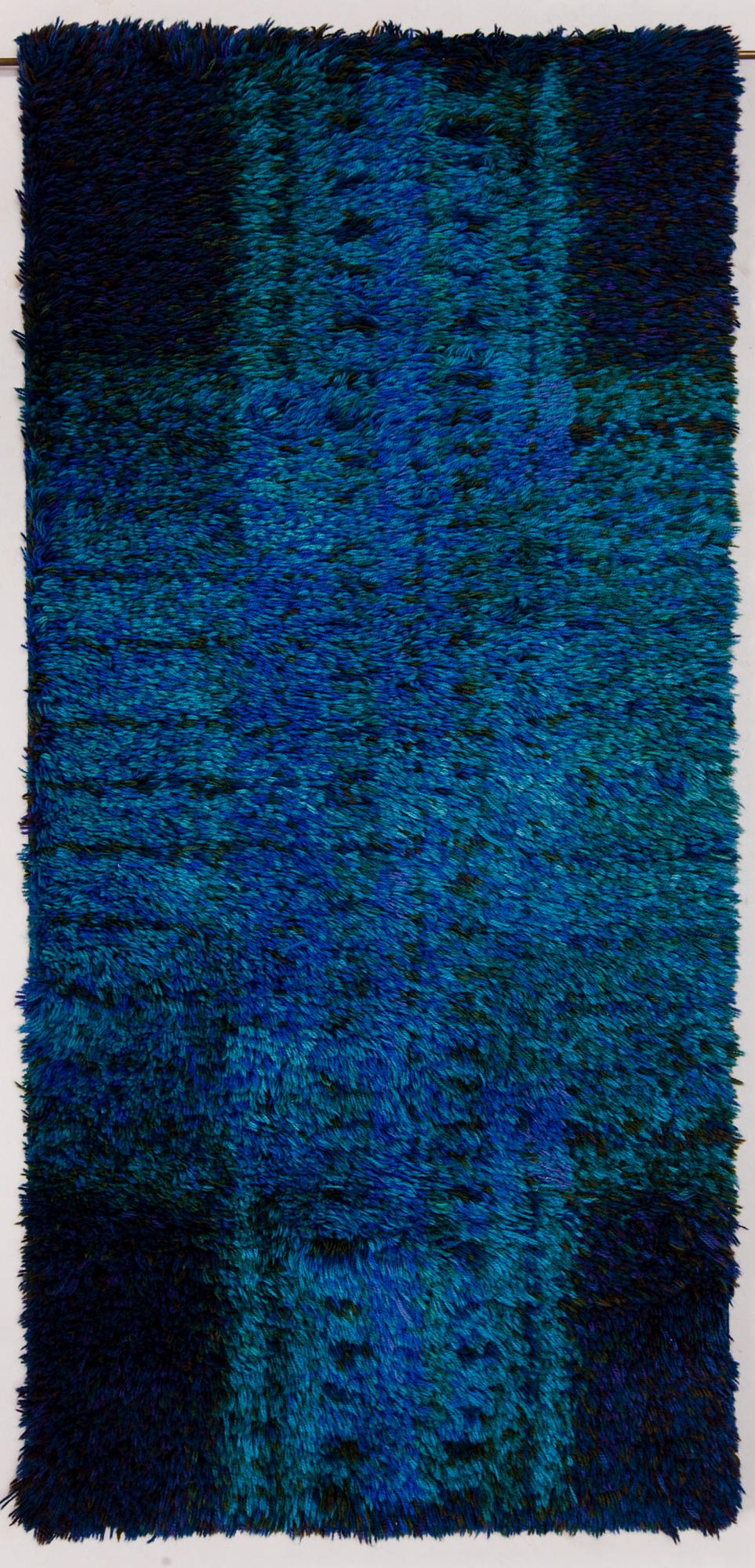 RITVA PUOTILA, ryijymatto, Finnrya. Noin 143x63 cm.