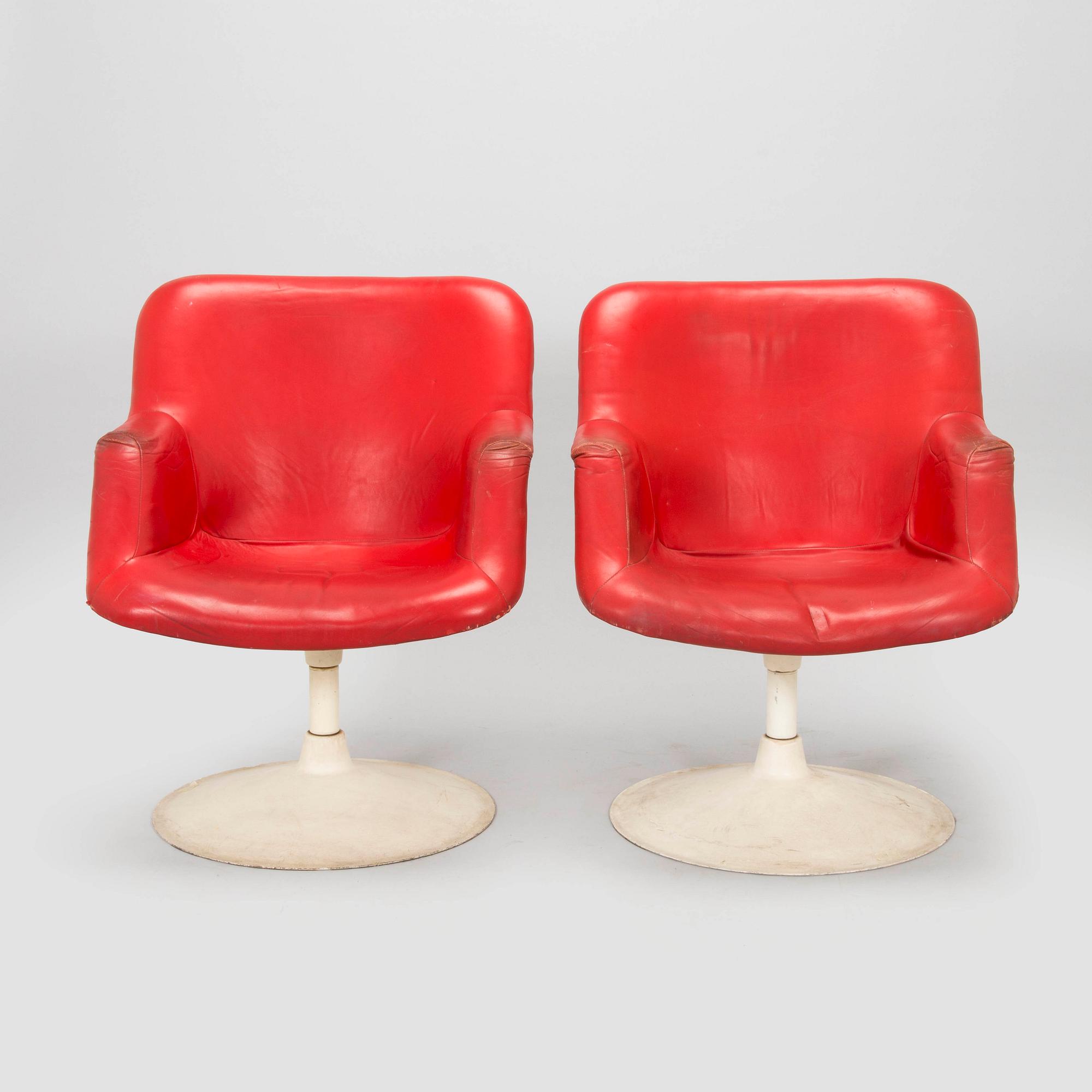 Yrjö Kukkapuro, nojatuoleja, pari, "Junior", Haimi, 1960-luku.