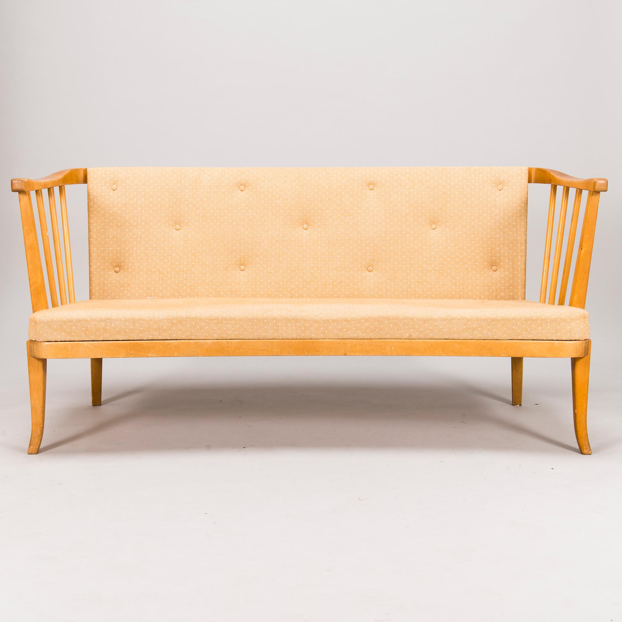 Werner West, WERNER WEST, A late 1940s sofa for Oy Stockmann Ab, Keravan puusepäntehdas. Finland.