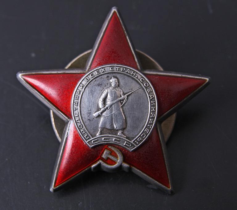 TAPPERHETSMEDALJ "Röda stjärnan", andra världskriget.