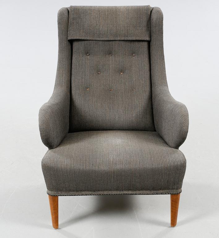 A chair, model Oscar, designed by Carl Malmsten for Carl Malmsten AB, bought 31 of January 1962.