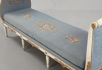 A Gustavian sofa by Carl Fredrik Flodin, master in Stockholm 1776-95.