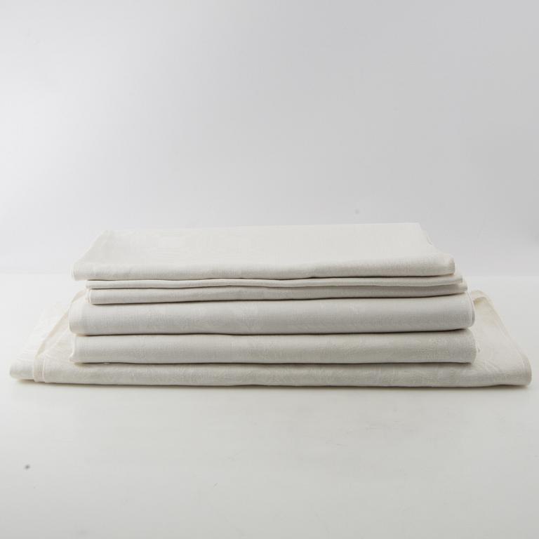 Tablecloths 4 pcs early/mid 20th century damask.