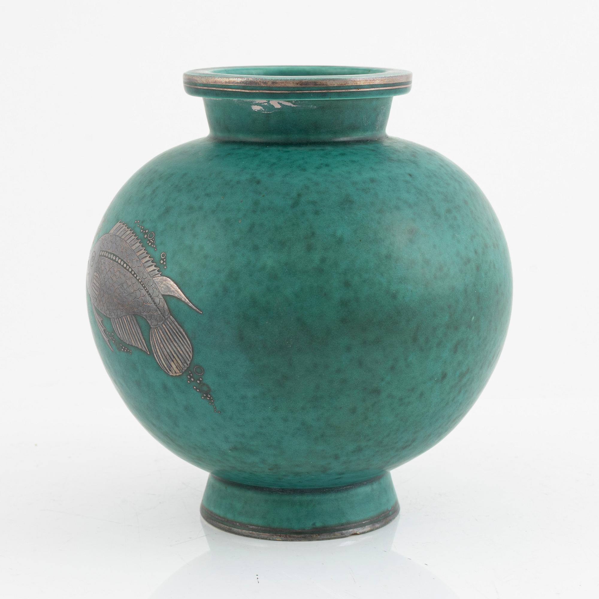 Wilhelm Kåge, vase, "Argenta", Gustavsberg.