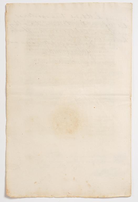 Aktiebrev, Ahlingsåhs Manufaktur Werk (Manufactur-Societet), No 43, 1728.