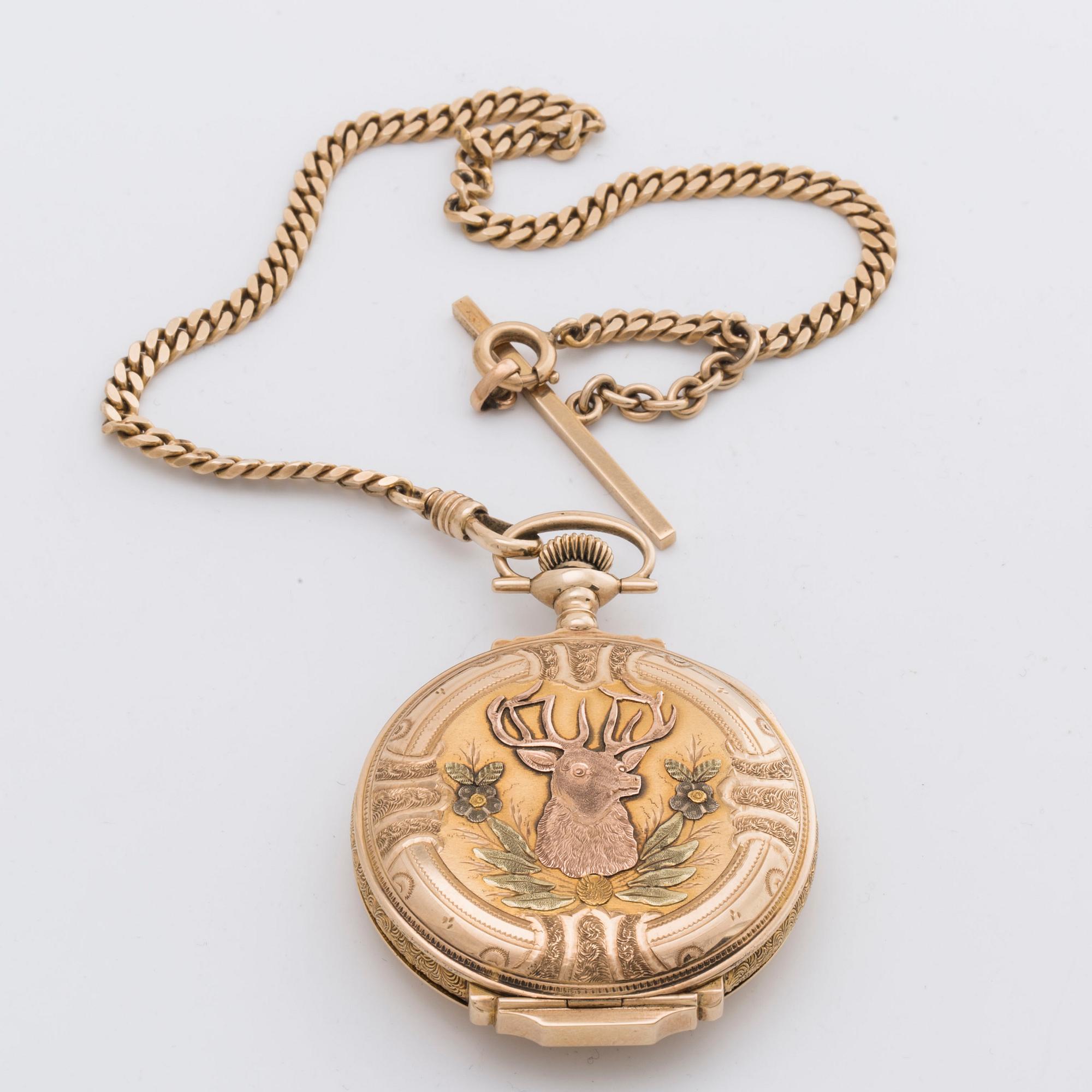 Hamilton watch company pocket watch 14 ct.