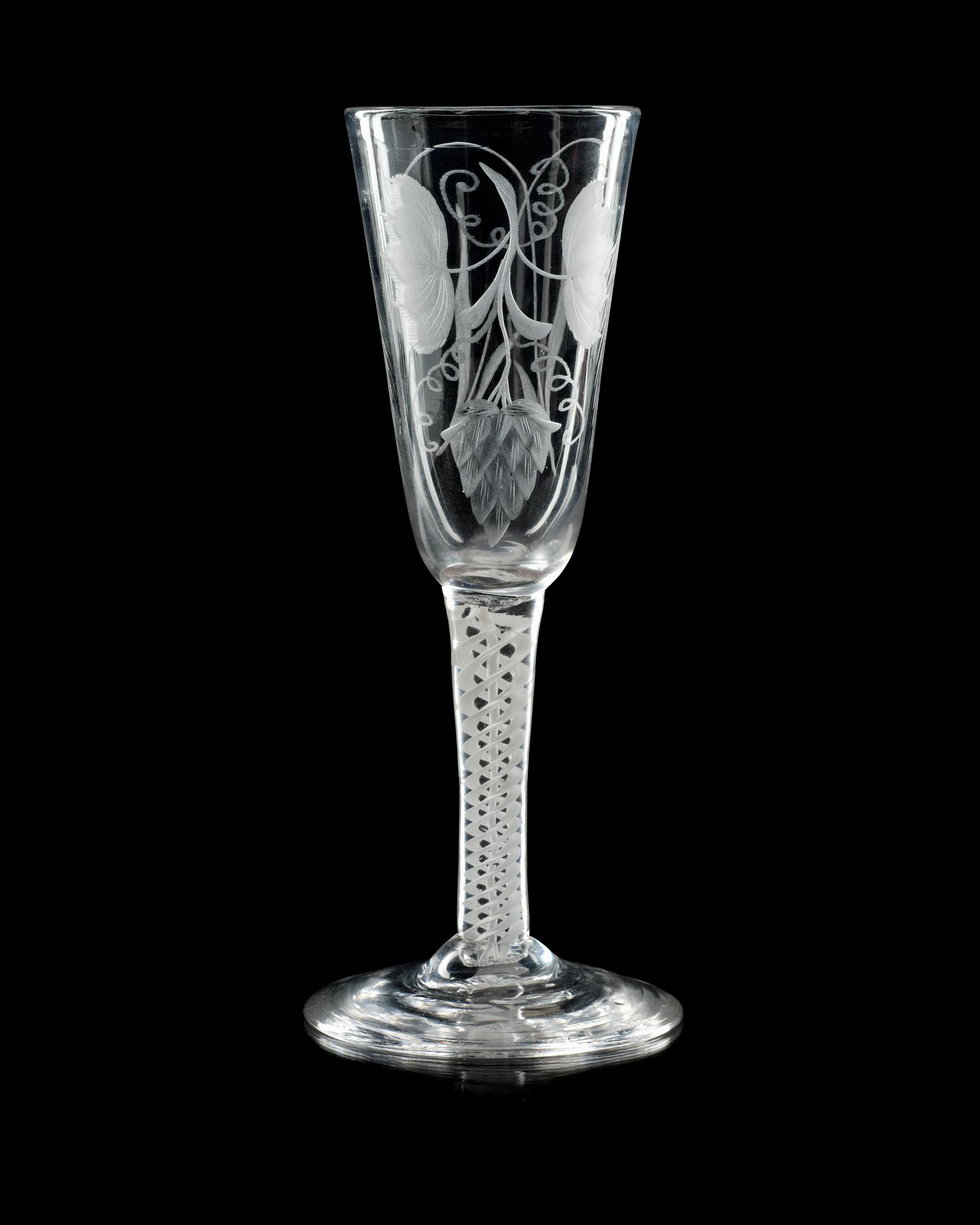 VINGLAS. England, 1700-tal.