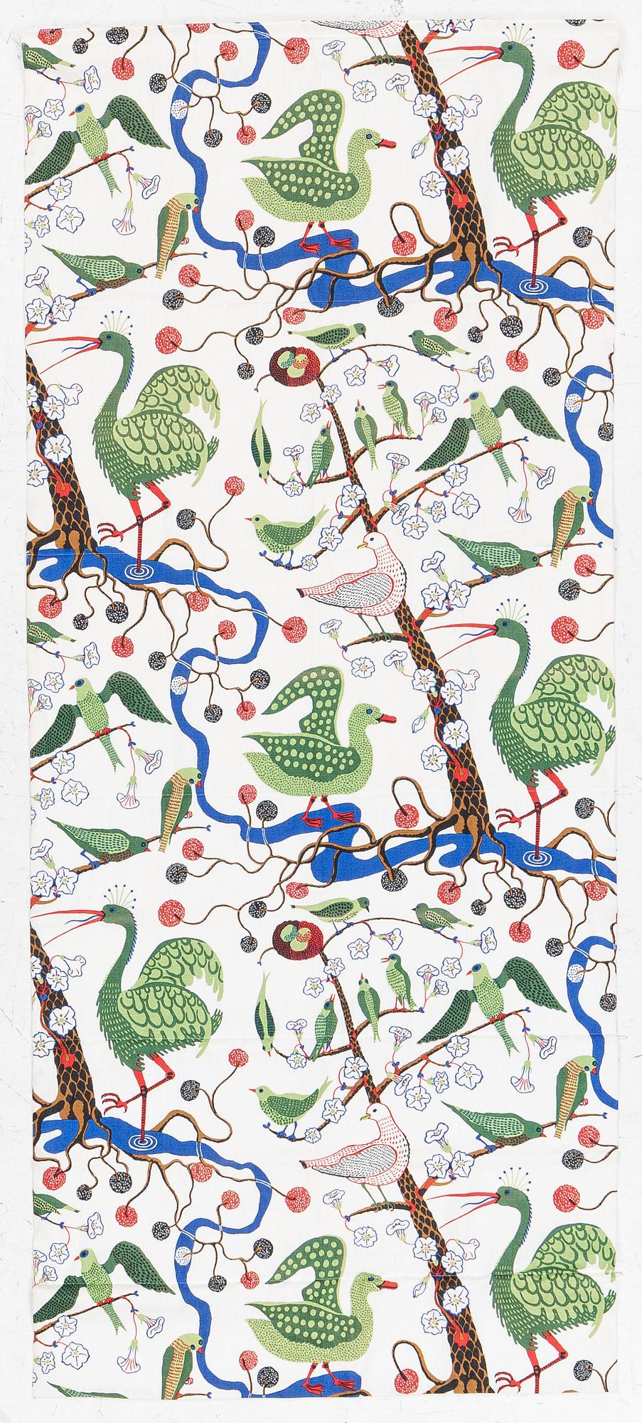 Josef Frank, a 'Gröna Fåglar' roller blind, Svenskt Tenn.