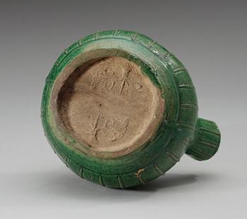 A green glazed kendi, Ming dynasty.