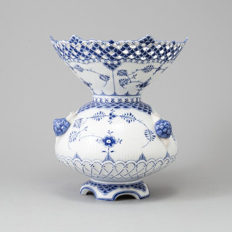 Royal Copenhagen. A large decorative vase, Blue Fluted Full Lace pattern, no. 1123.