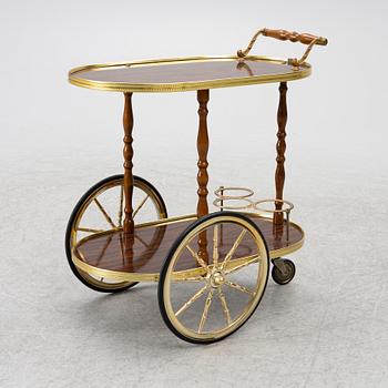 Serving cart, late 20th century.